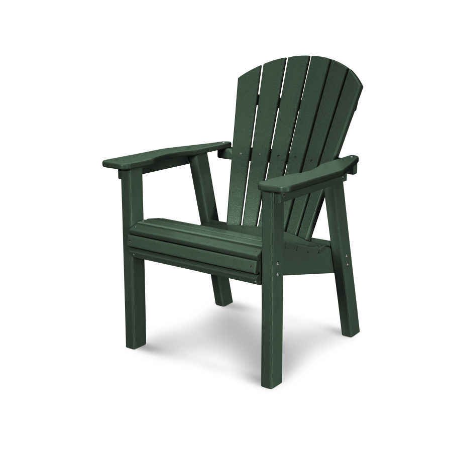 POLYWOOD Seashell Upright Adirondack Chair in Green