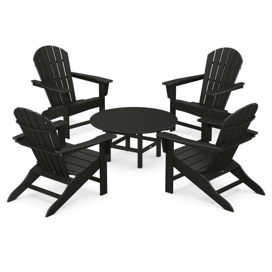POLYWOOD 5-Piece Conversation Group in Black