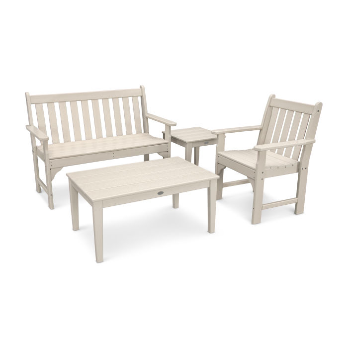 POLYWOOD Vineyard 4-Piece Bench Seating Set