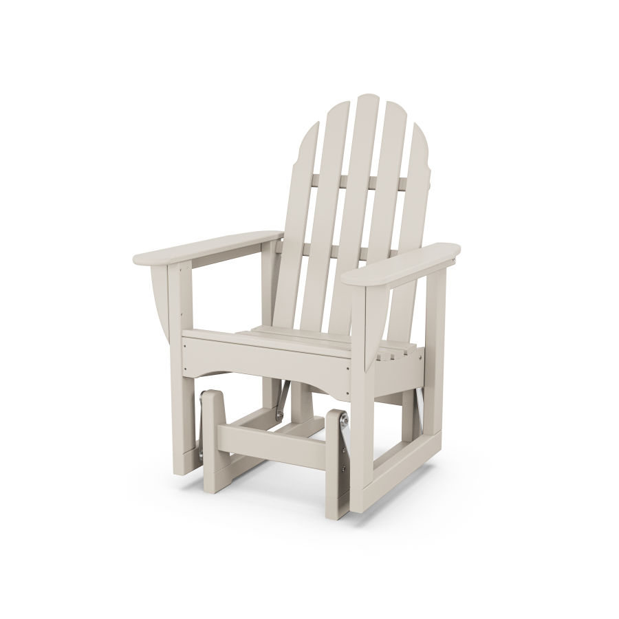 POLYWOOD Classic Adirondack Glider Chair in Sand