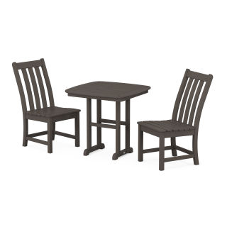 Vineyard Side Chair 3-Piece Dining Set in Vintage Finish