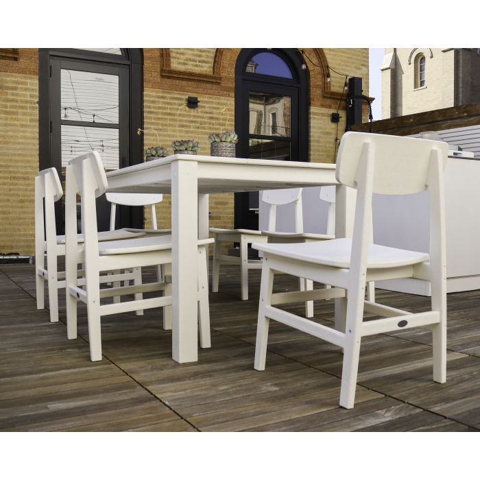 POLYWOOD Modern Studio Urban Chair 7-Piece Parsons Table Dining Set