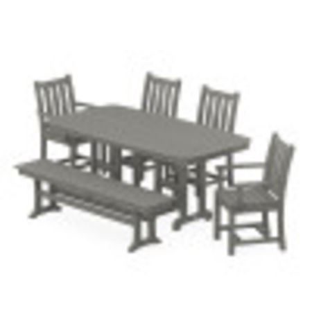 Traditional Garden 6-Piece Dining Set with Bench