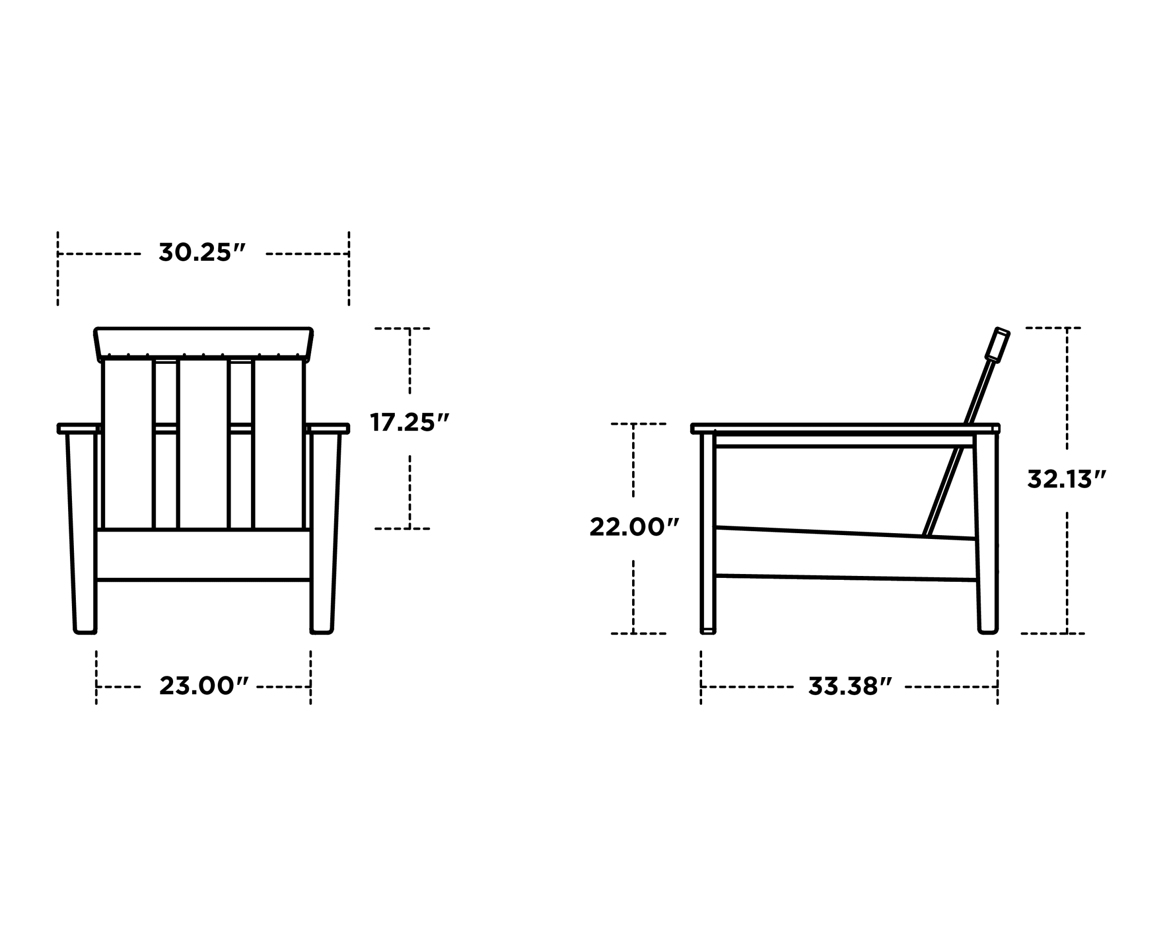 Dimensions for Prescott Deep Seating Chair Frame