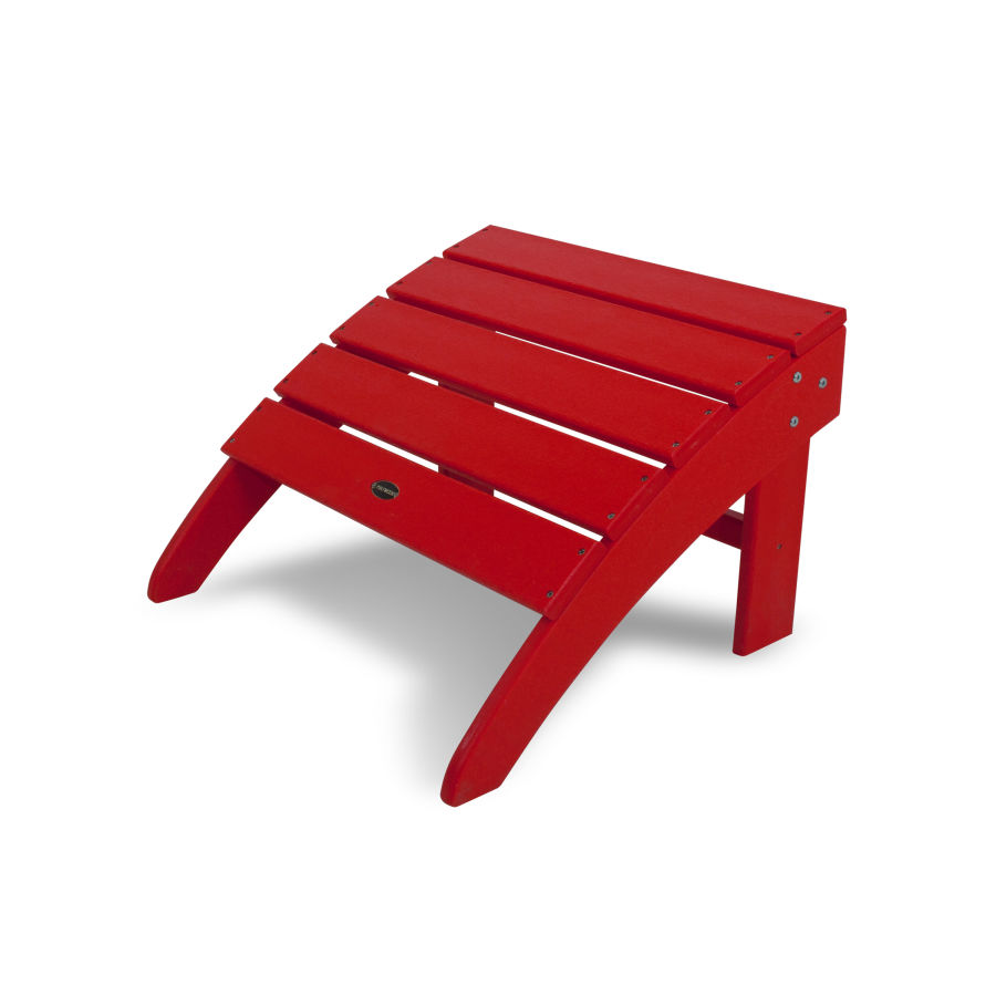 POLYWOOD South Beach Adirondack Ottoman in Sunset Red