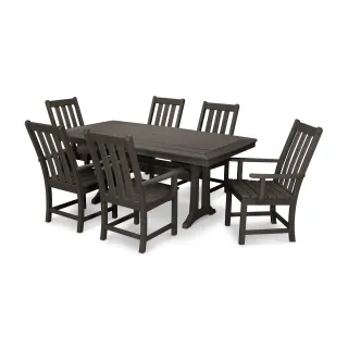 POLYWOOD Vineyard 7-Piece Arm Chair Dining Set in Vintage Finish