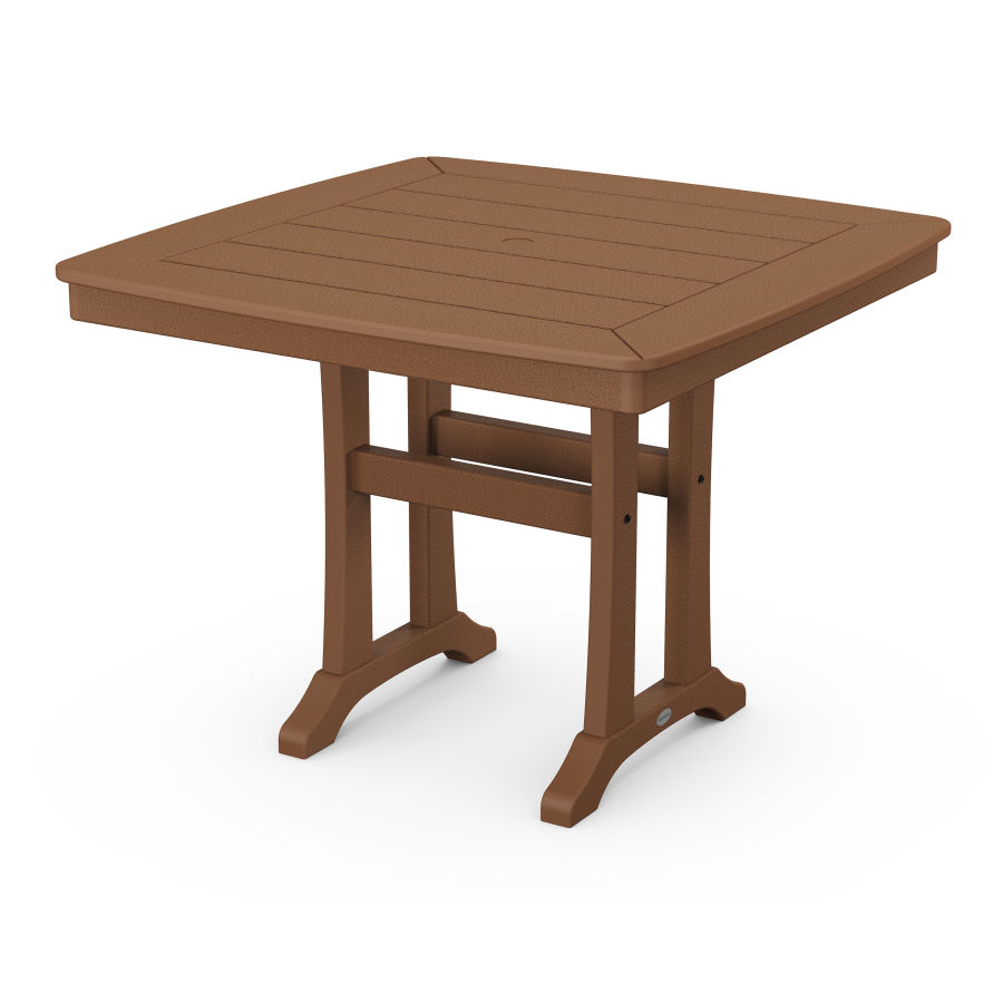 POLYWOOD 37" Dining Table in Teak