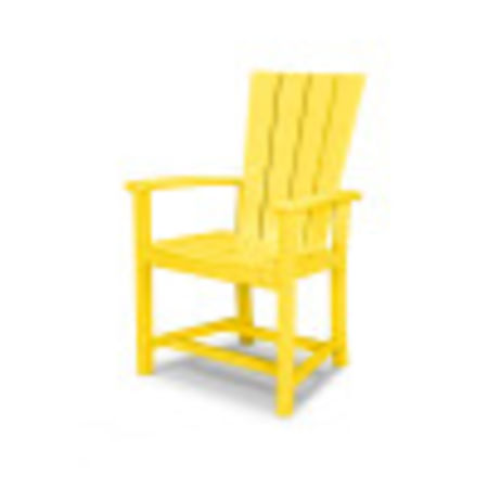 POLYWOOD Quattro Adirondack Dining Chair in Lemon