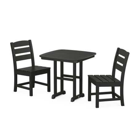 Lakeside Side Chair 3-Piece Dining Set in Black