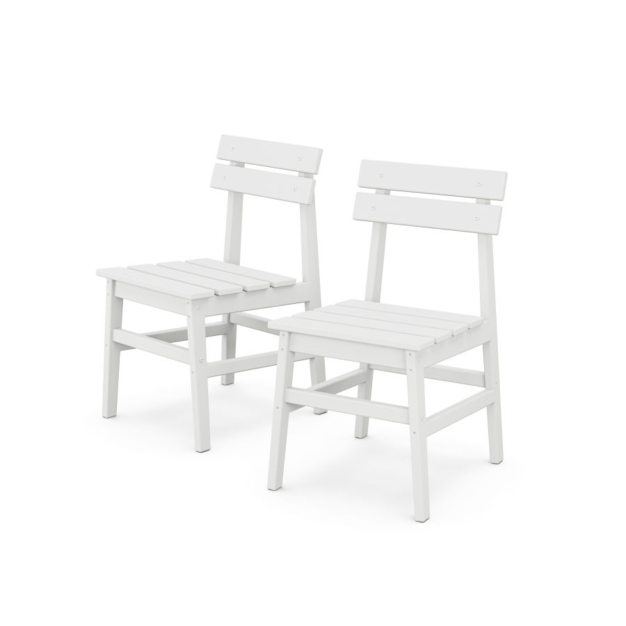 POLYWOOD Modern Studio Plaza Chair 2-Pack in White