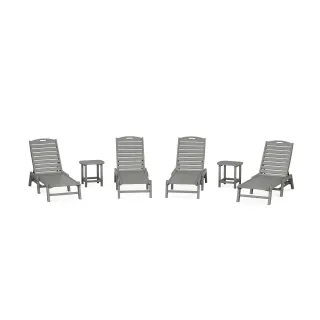 POLYWOOD Nautical Chaise 6-Piece Set