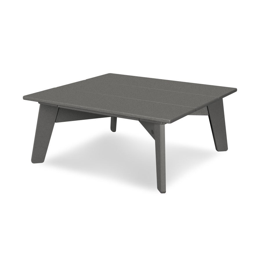 POLYWOOD Riviera Modern Conversation Table in Slate Grey