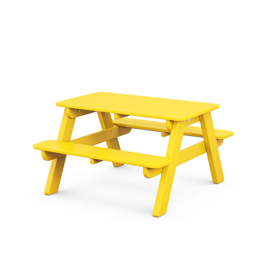 POLYWOOD Kids Outdoor Picnic Table in Lemon