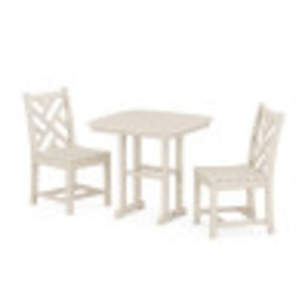 Chippendale Side Chair 3-Piece Dining Set in Sand