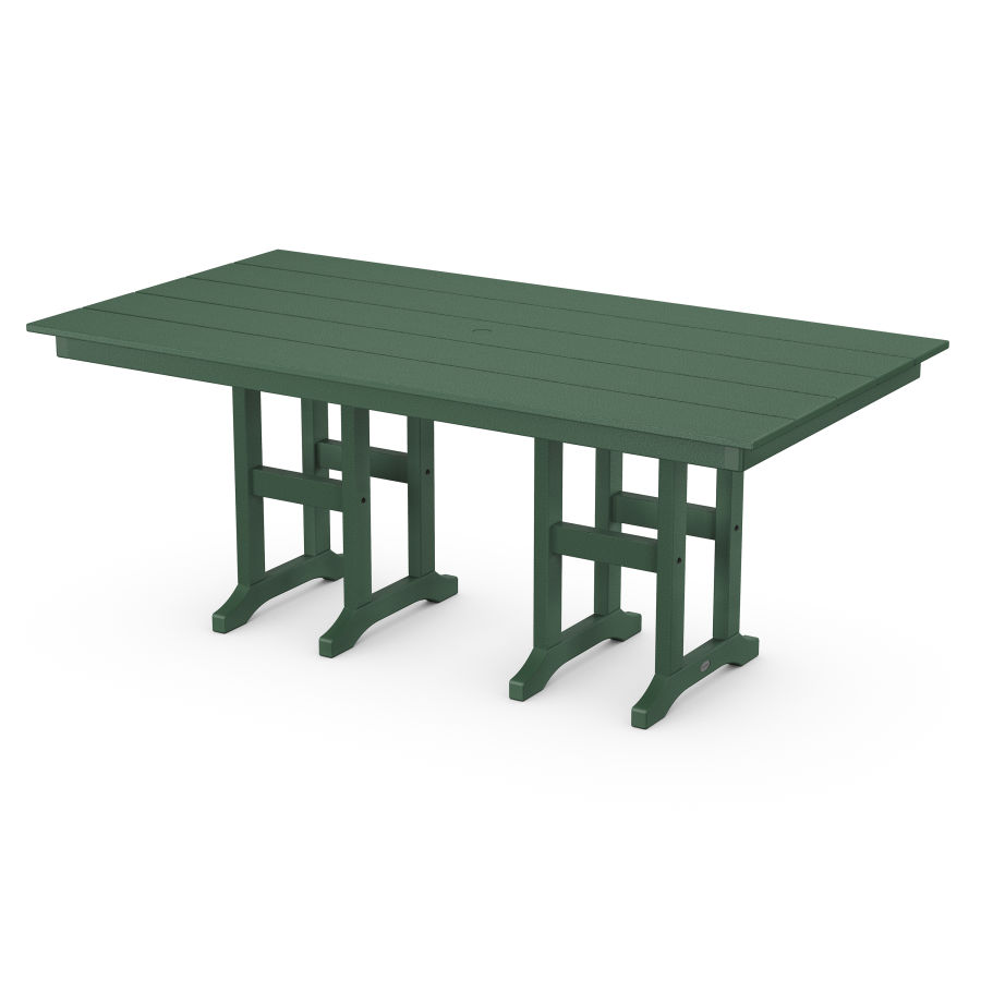 POLYWOOD Lakeside 37" x 72" Farmhouse Dining Table in Green
