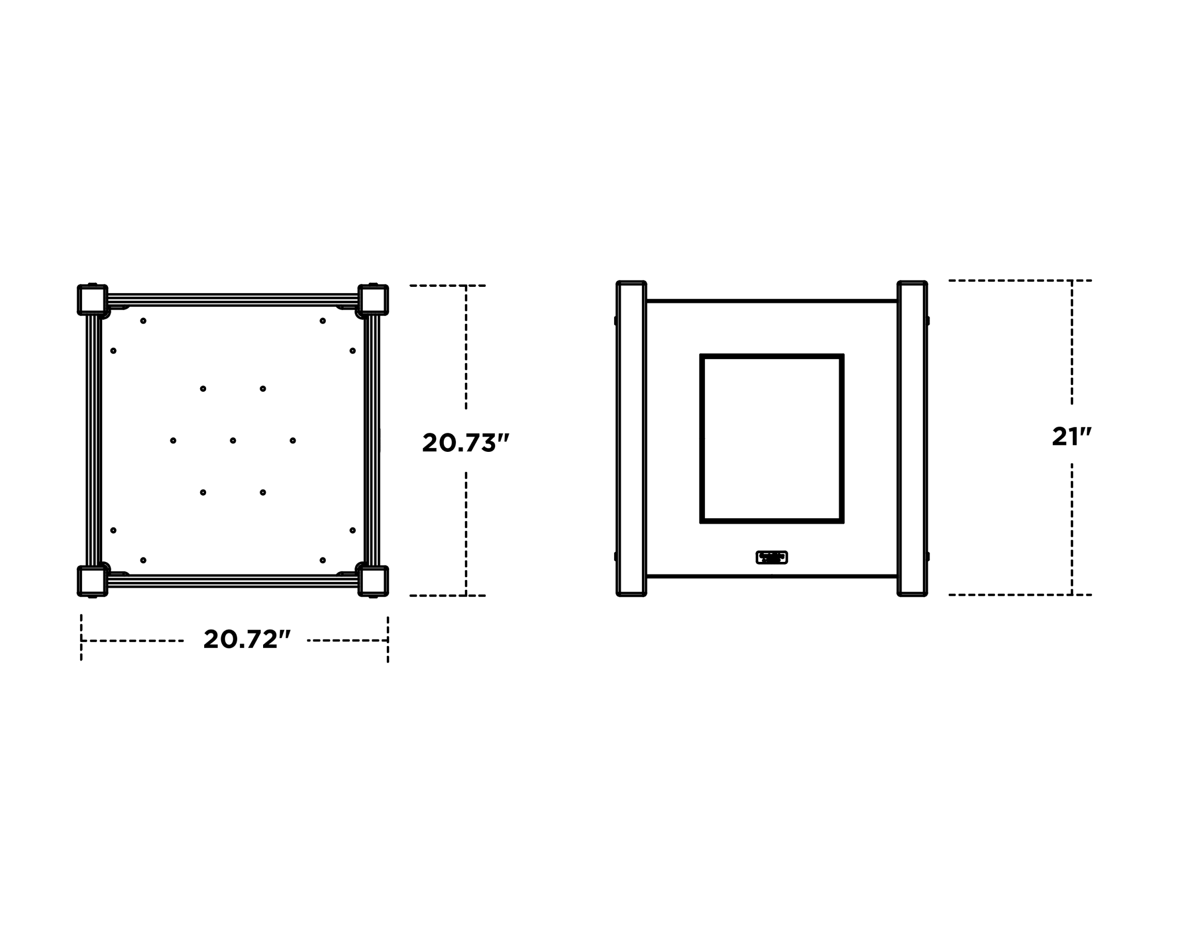 Dimensions for Country Living Large Square Planter Box
