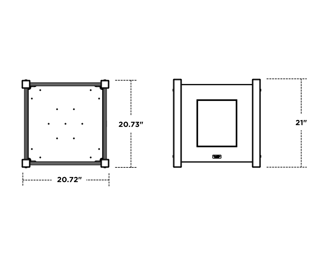 Dimensions for Country Living Large Square Planter Box