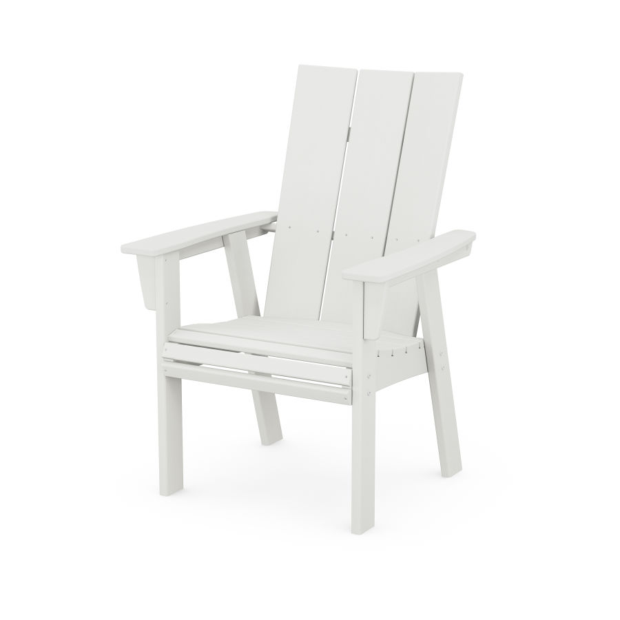 POLYWOOD Modern Curveback Upright Adirondack Chair in Vintage White