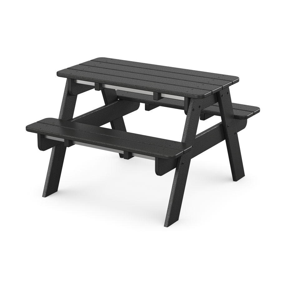 POLYWOOD Kids Picnic Table in Black