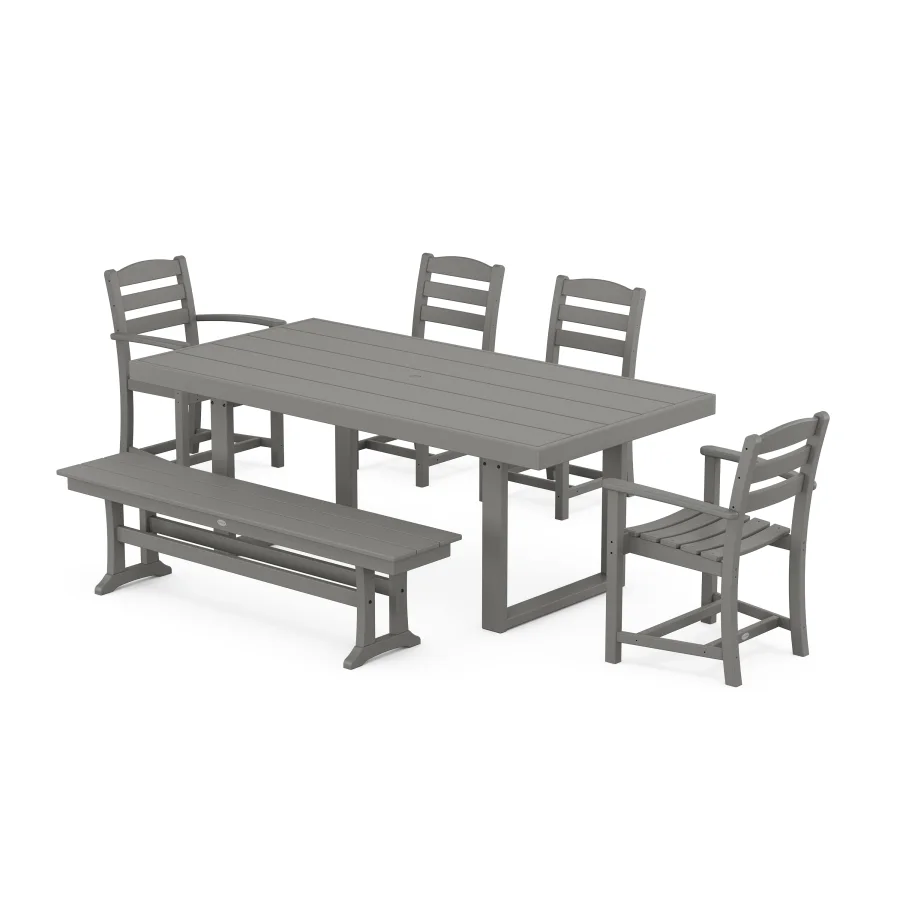 POLYWOOD La Casa Café 6-Piece Dining Set with Bench