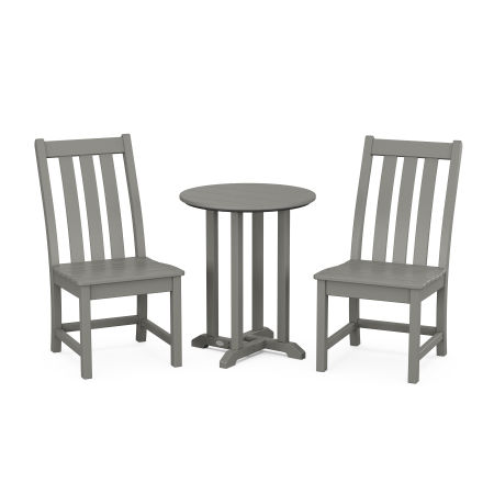 Vineyard Side Chair 3-Piece Round Dining Set