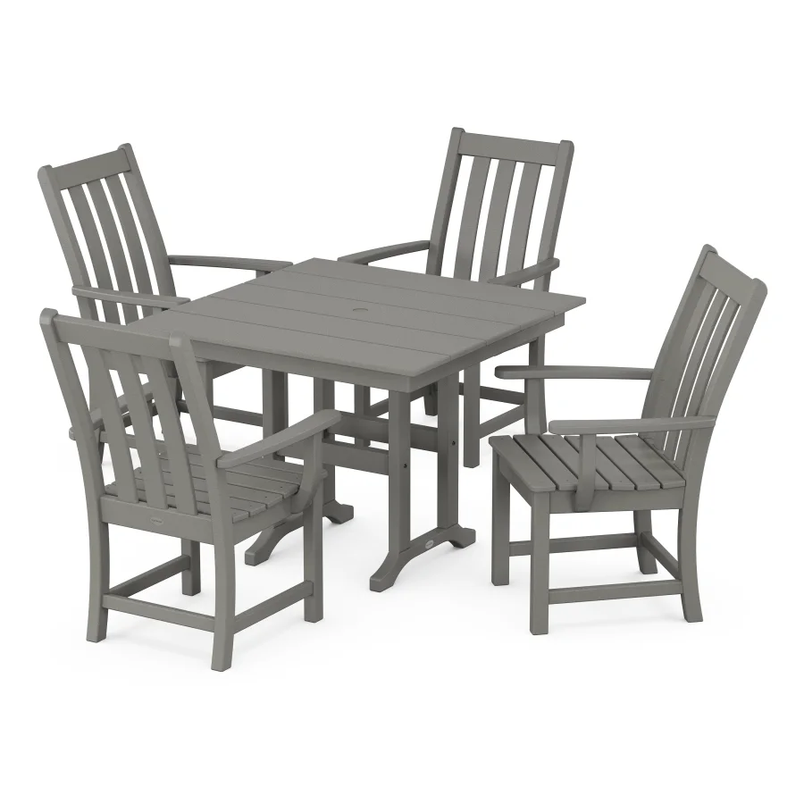 POLYWOOD Vineyard 5-Piece Farmhouse Dining Set