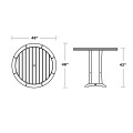 Thumbnail for Nautical Trestle 48" Round Bar Table