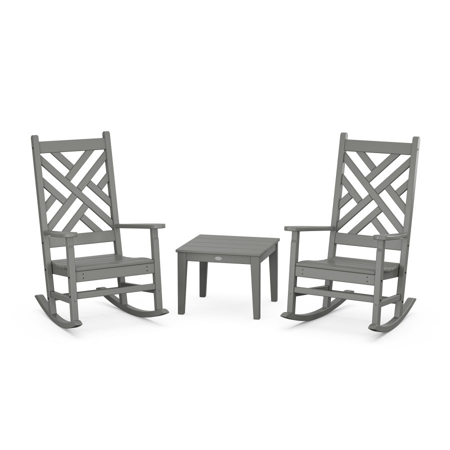 POLYWOOD Chippendale 3-Piece Rocking Chair Set
