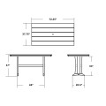 Thumbnail for Farmhouse Trestle 37" x 72" Counter Table