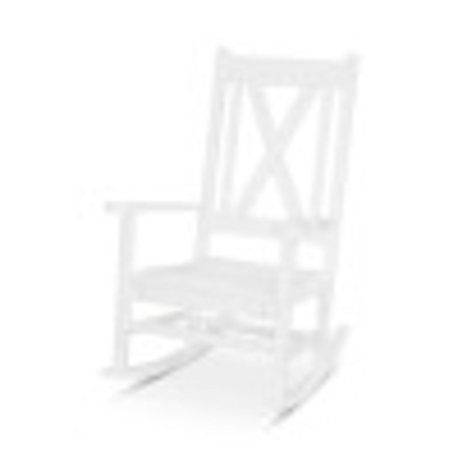 POLYWOOD Braxton Porch Rocking Chair in White