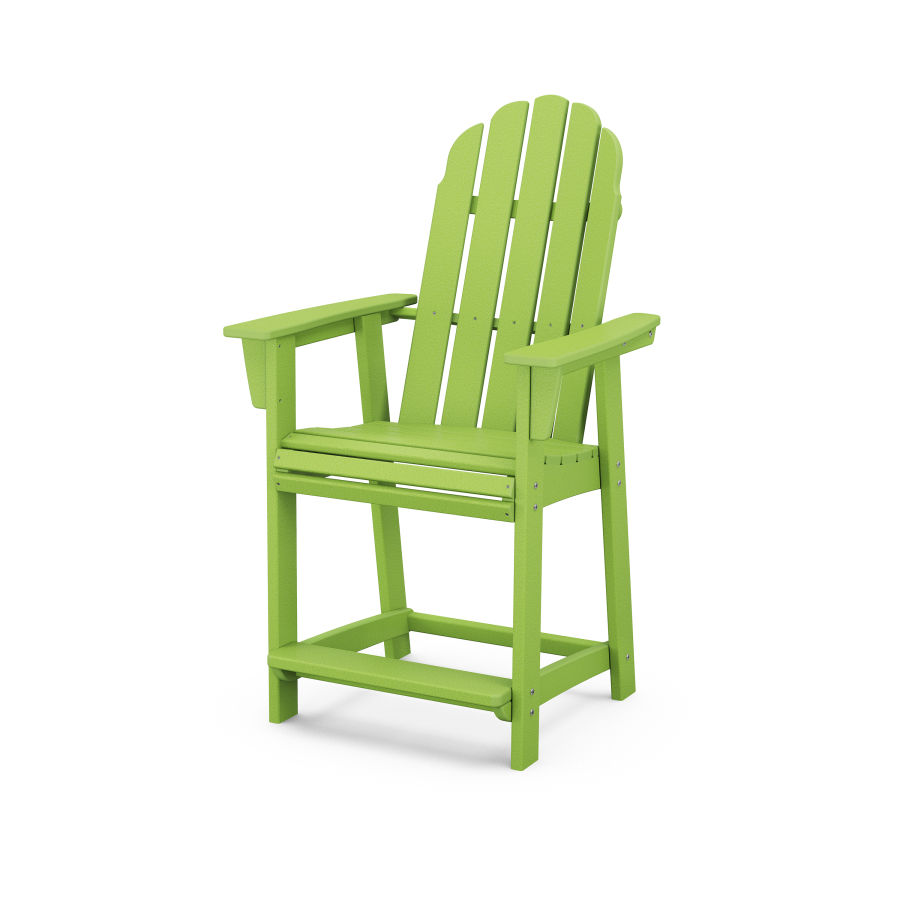 POLYWOOD Vineyard Adirondack Counter Chair in Lime