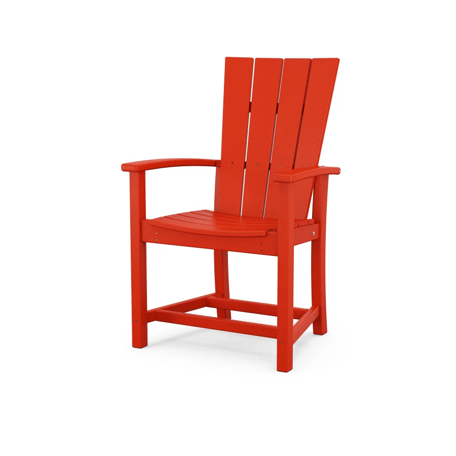 POLYWOOD Quattro Adirondack Dining Chair in Sunset Red