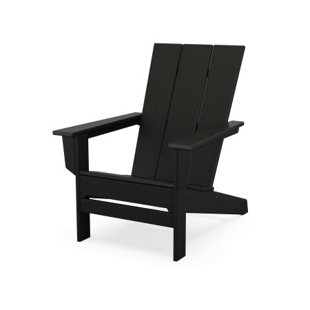 POLYWOOD Modern Studio Adirondack Chair in Black