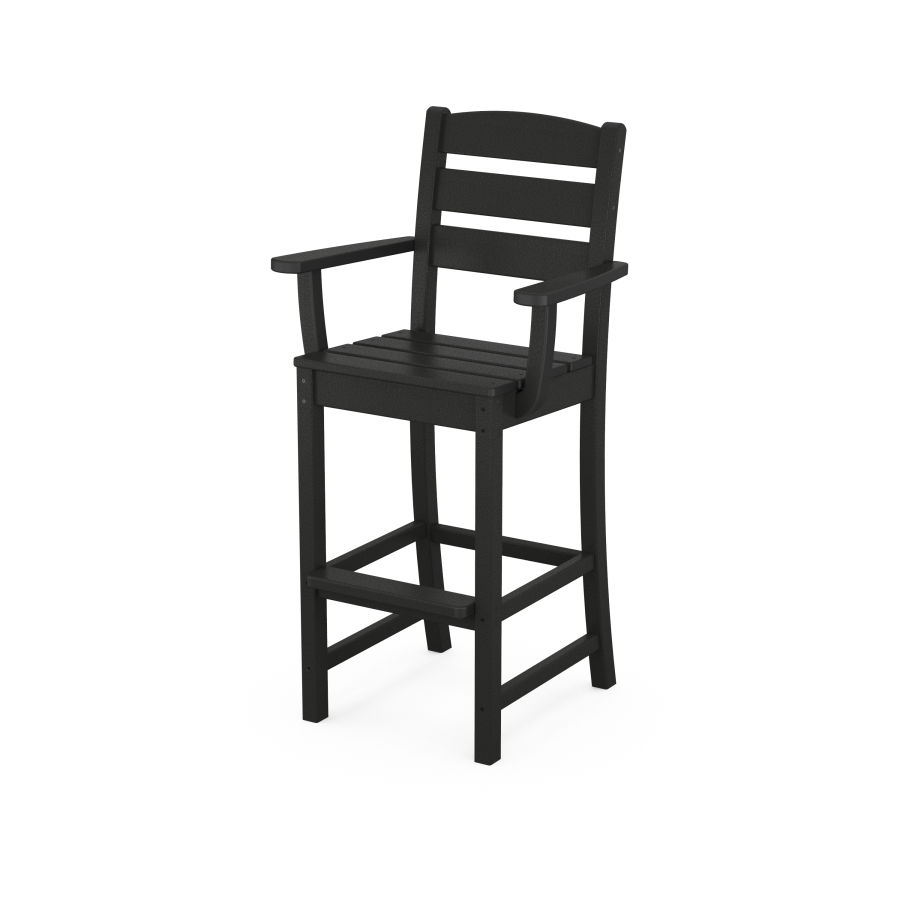 POLYWOOD Lakeside Bar Arm Chair in Black