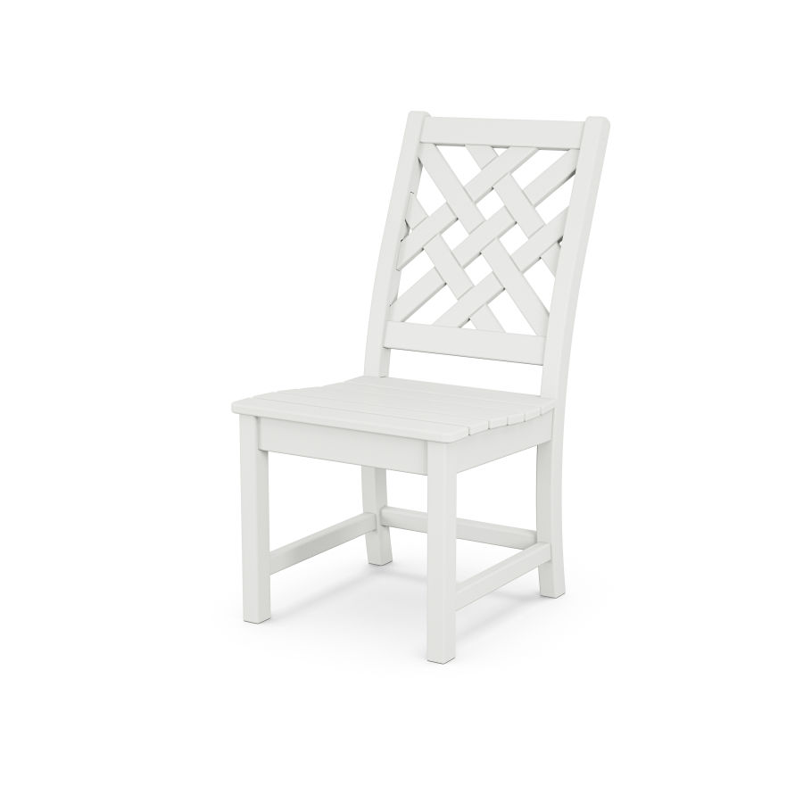 POLYWOOD Wovendale Dining Side Chair in White