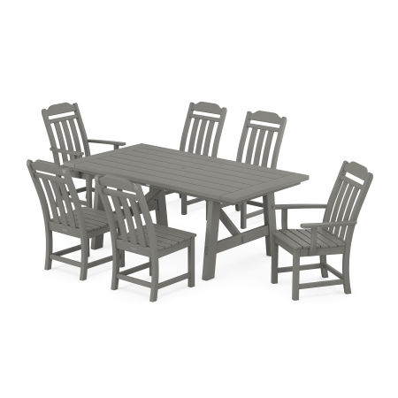 POLYWOOD Country Living 7-Piece Rustic Farmhouse Dining Set