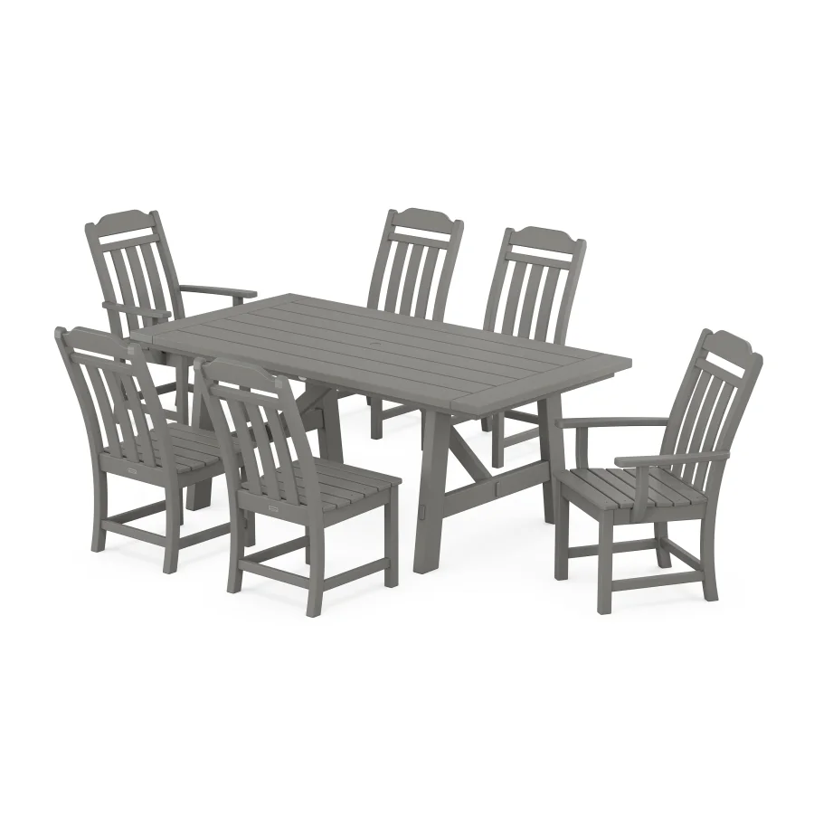 POLYWOOD Cottage 7-Piece Rustic Farmhouse Dining Set