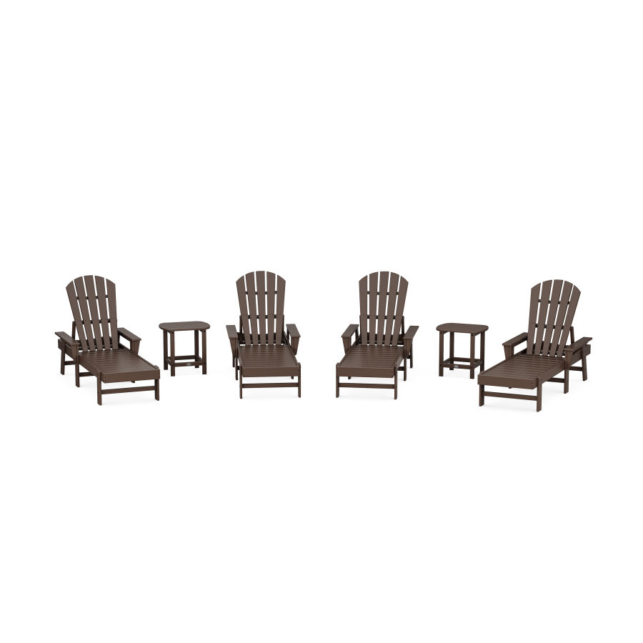 POLYWOOD South Beach Chaise 6-Piece Set in Mahogany