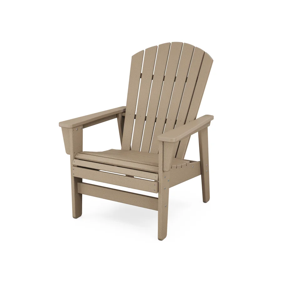 POLYWOOD Nautical Grand Upright Adirondack Chair in Vintage Sahara