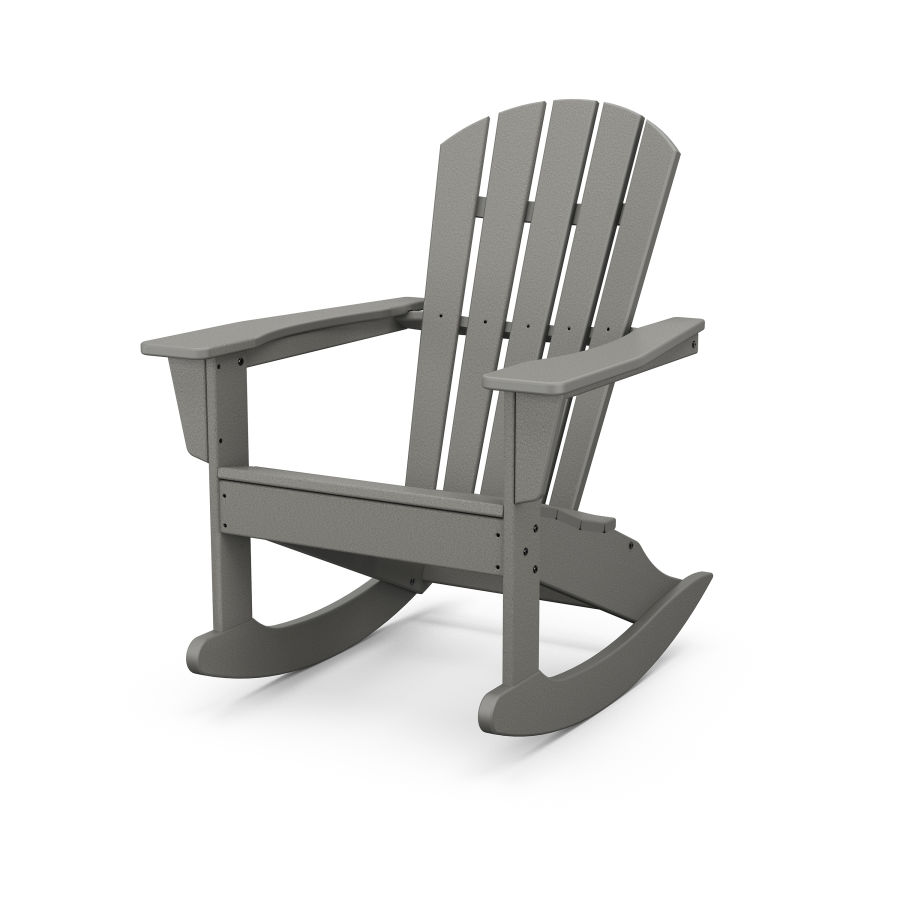 POLYWOOD Palm Coast Adirondack Rocking Chair in Slate Grey