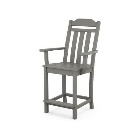 Country Living Counter Arm Chair in Slate Grey