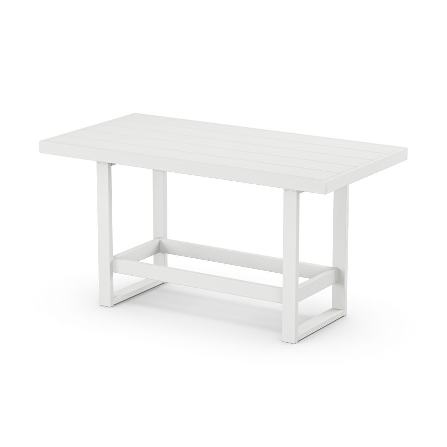 POLYWOOD EDGE 40 x 78 Bar Table in White