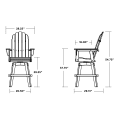 Thumbnail for Vineyard Curveback Adirondack Swivel Bar Chair