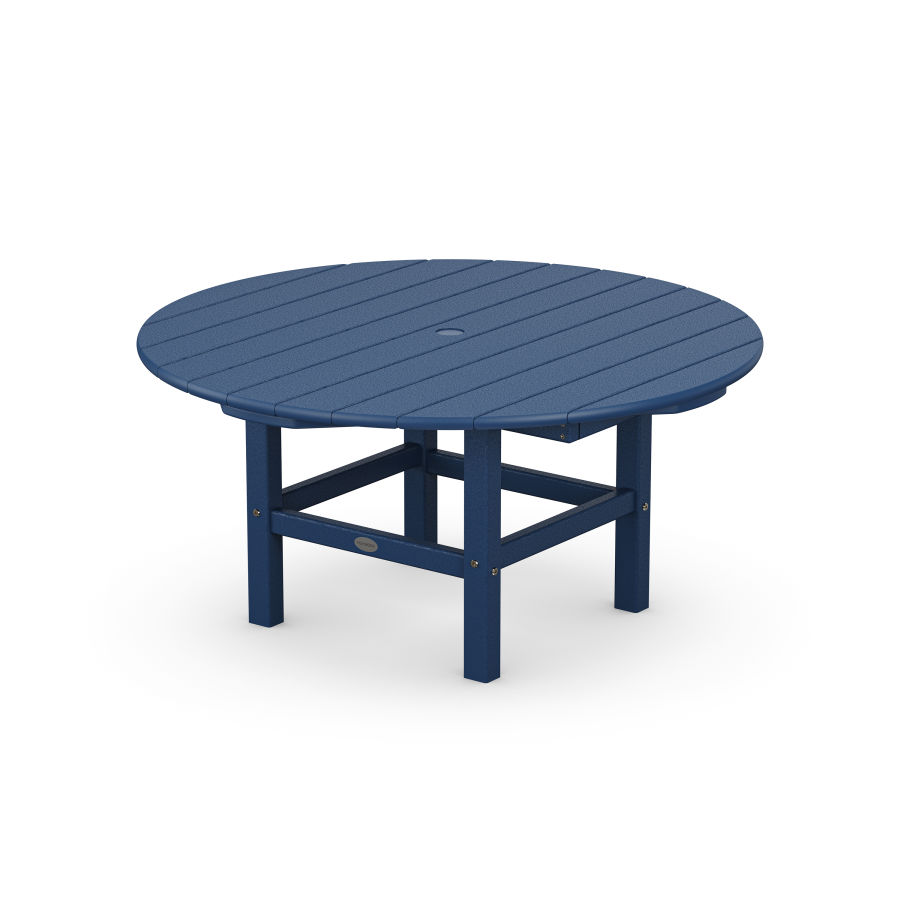 POLYWOOD Round 37" Conversation Table in Navy