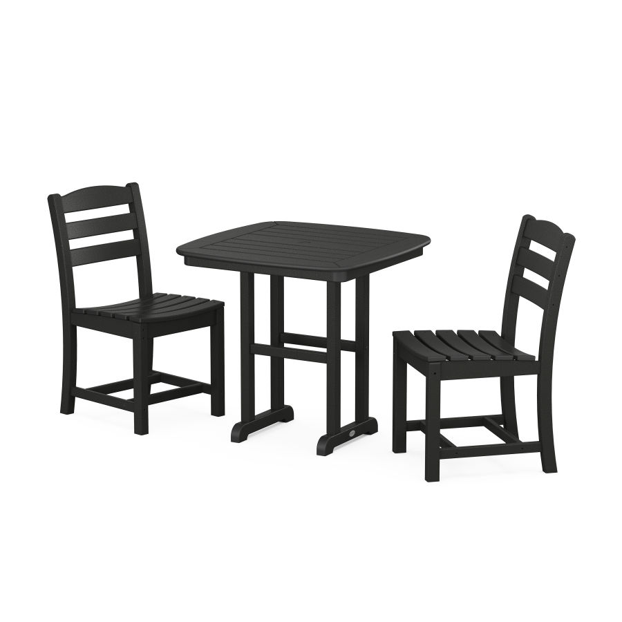POLYWOOD La Casa Café Side Chair 3-Piece Dining Set in Black