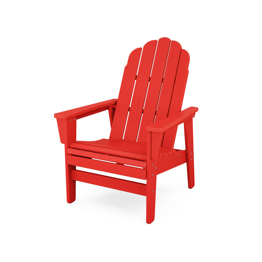 POLYWOOD Vineyard Grand Upright Adirondack Chair in Sunset Red