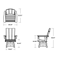 Thumbnail for Modern Curveback Adirondack Swivel Dining Chair