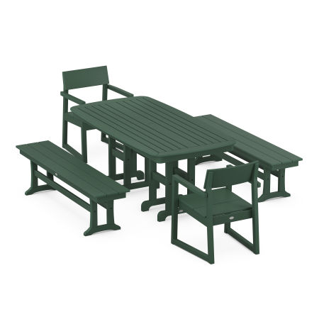 EDGE 5-Piece Dining Set in Green