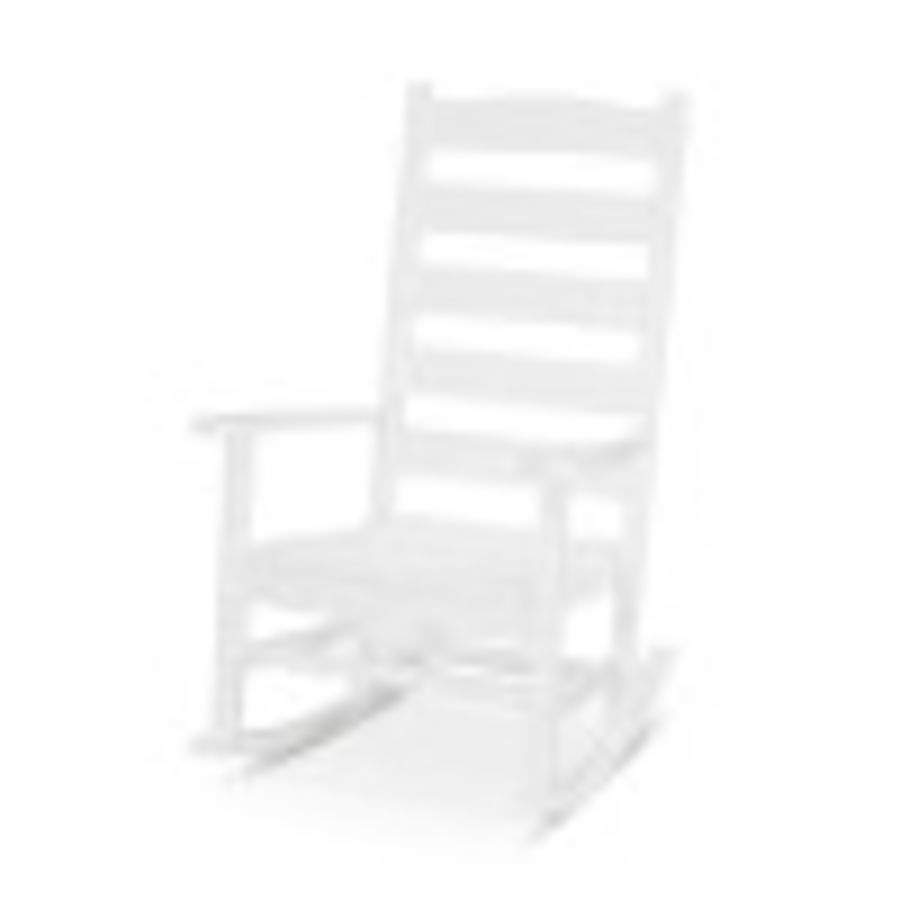 POLYWOOD Shaker Porch Rocking Chair in White