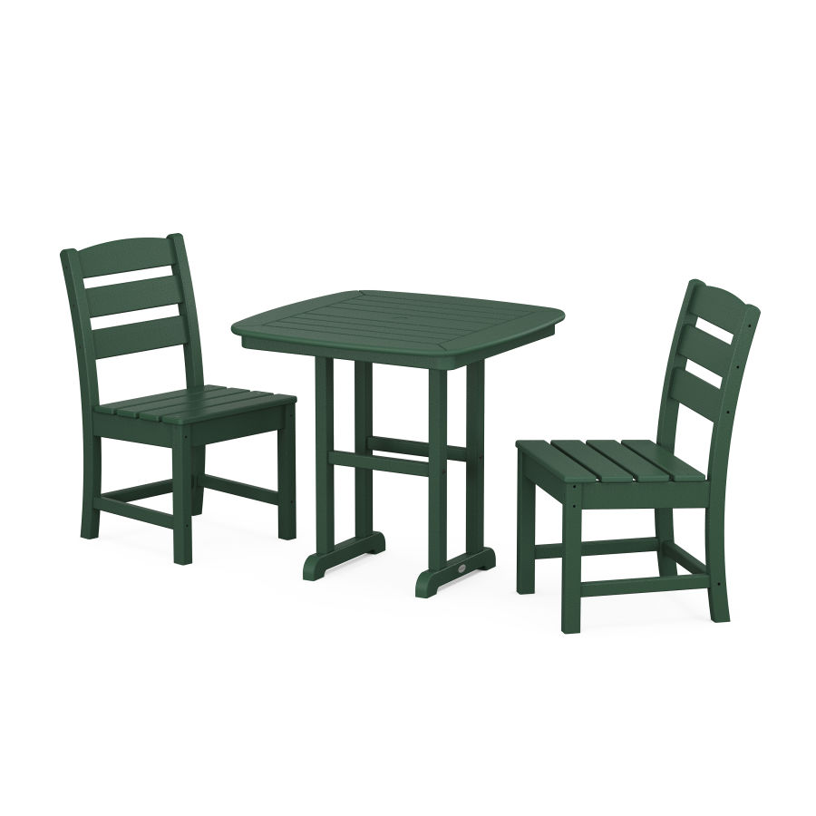 POLYWOOD Lakeside Side Chair 3-Piece Dining Set in Green